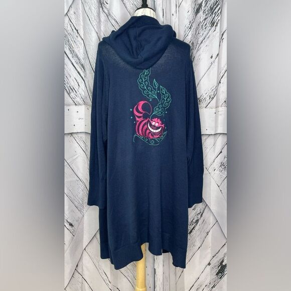 Torrid Disney Alice In Wonderland Cheshire Cat Hooded Cardigan Sweater Size 5X - Picture 4 of 11